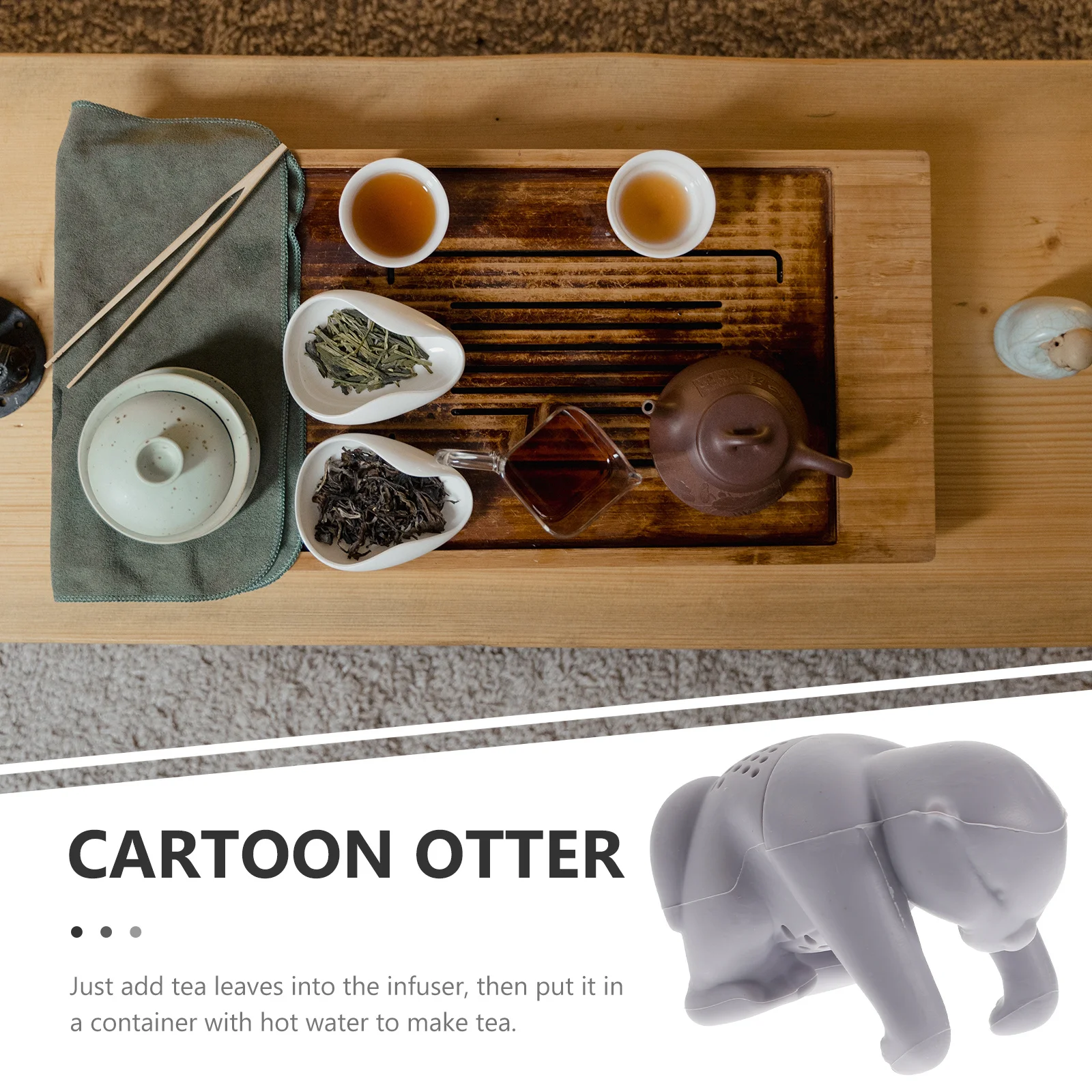 

Otter Shape Tea Infuser with Fine Mesh Leak Proof Design Cute Kitchen Gadget for Tea Drinkers