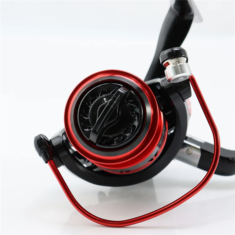 Fishing Reel 5000 Folding Rocker Spinning Wheel Single Handle Fishing Reel 5.2:1 Spinning Reel Full Metal Wire Wheel