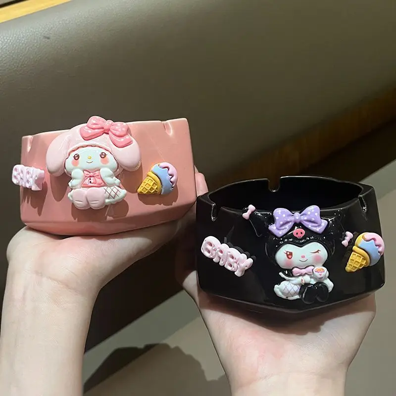 

My Melody Anime Kawaii Ins Fashion Ceramic Kuromi Pendant Bottle Cute Cartoon Sanrio Creative Home Storage Case Christmas Gifts