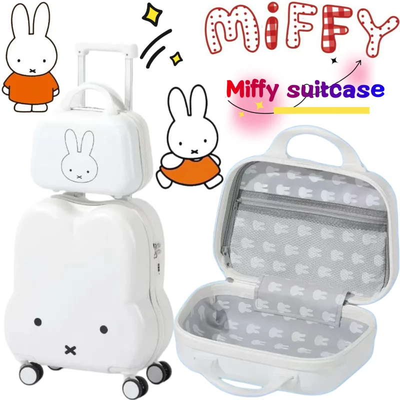 

Miffy Luggage Case High Color Value 20 Inch Alien Girl Heart Cute Large Capacity Portable Men's and Women's Travel Trolley Case