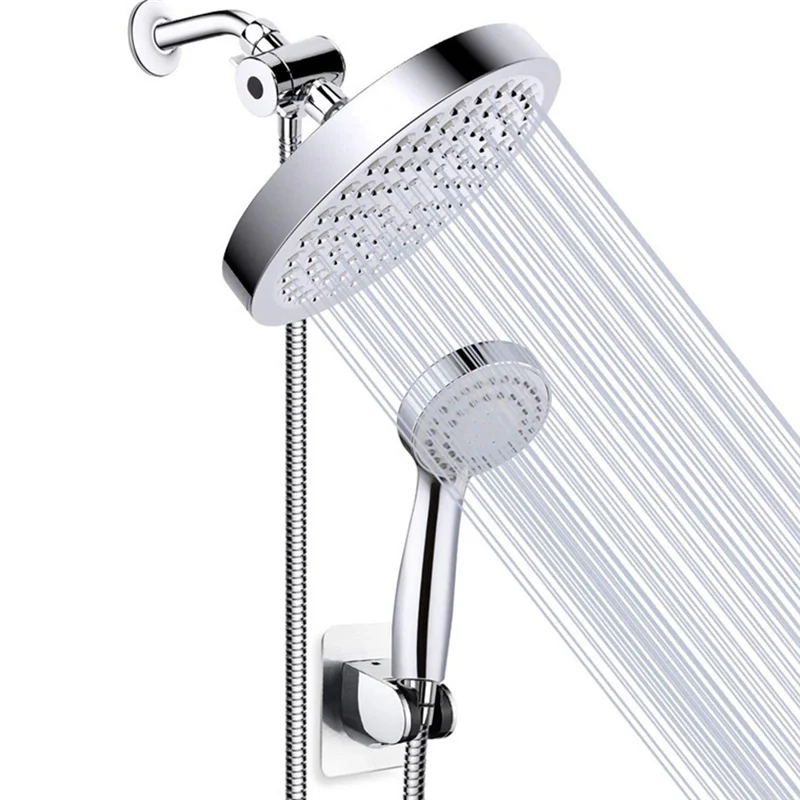 ABJI-Soffione doccia a pioggia con getto portatile, soffione doccia ad alta pressione, soffione doccia portatile a 3 modalità con tubo flessibile e supporto