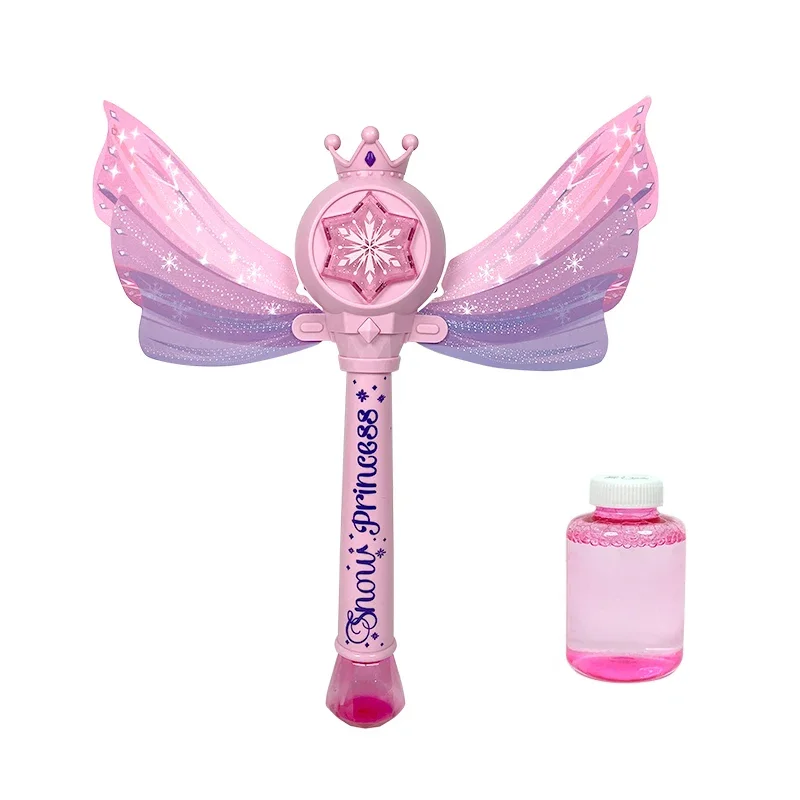 Princess Bubble Wands with Light Up & Music for Kids Girls Automatic Bubble Machine Makers Outdoor Party Birthday Bubbles Toys