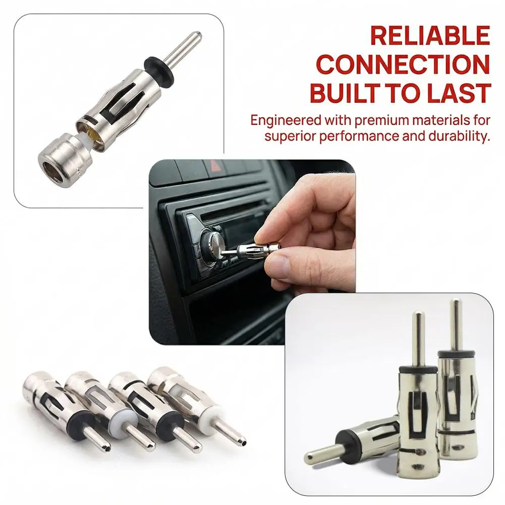 Car Vehicles Radio Stereo ISO To Din Aerial Antenna Mast Adapter Connector Plug for Car Radio Stereo Autoradio Fit Most Types - Detail 1
