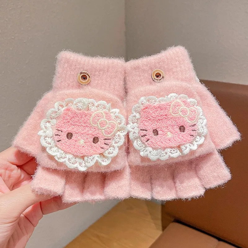 قفازات هالو كيتي للفتيات 2025 شتاء جديد كارتوني مقاوم للرياح قفاز دافئ قابل للطي لطيف ناعم للأطفال قفاز مضاد للتجمد لركوب الدراجات #4