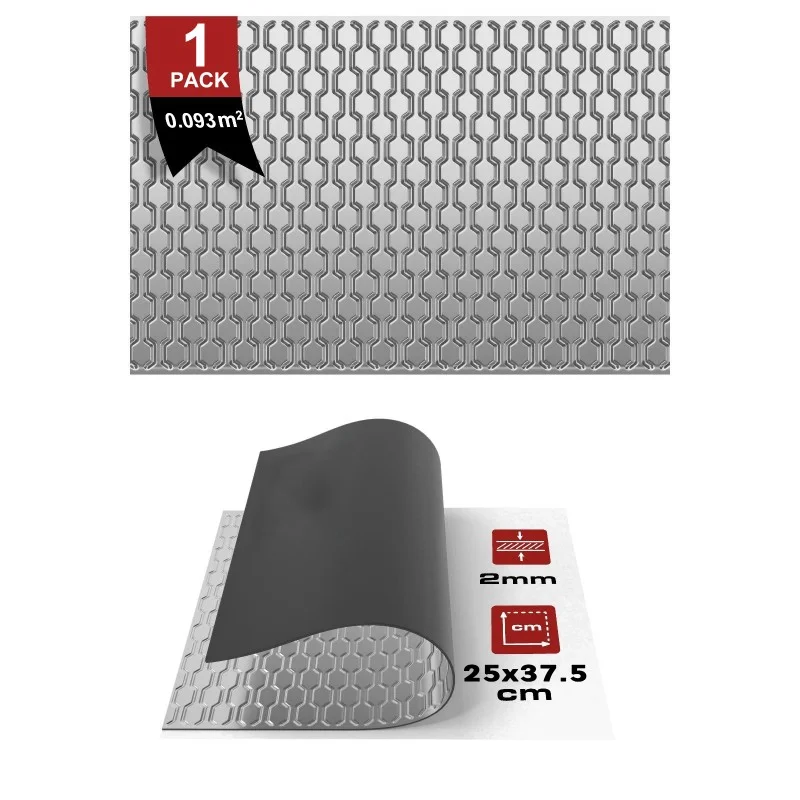 Car Sound Deadening Self Adhesive Mat 2mm Sheets Sound Deadener Mat Noise Dampening Noise For Car Camper Van Trunk Door Floor