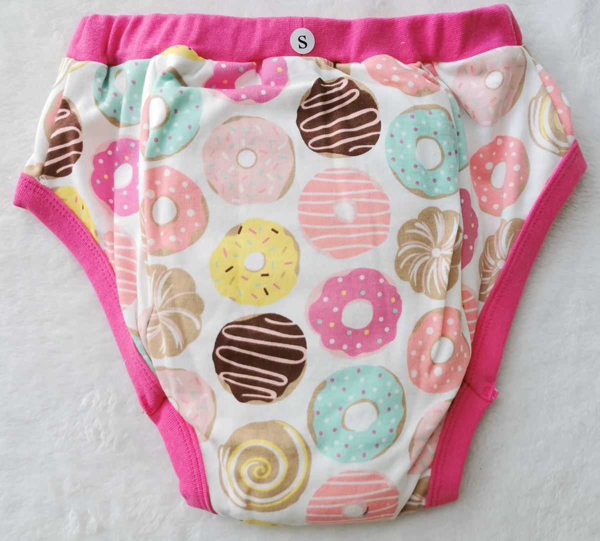 

ABDL трусы для взрослых и малышей DDLG трусы из чистого хлопка с принтом пончиков тренировочные трусики с подкладкой внутри моющиеся подгузники брюки