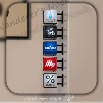 Světové klasické značky kávy Světelný nápis Magnet na ledničku Dekorace na kávovar Arabica Lavazza Illy Modrá láhev Peet's Coffee 10 nejlepší prodej Buzo formule 1 - №1