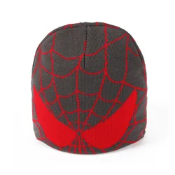 Disney New Fashion Autumn Winter Cartoon Spiderman Kids Color Matching Knitted Hat Boys Girl Wool Cap Children Thick Beanies Hat