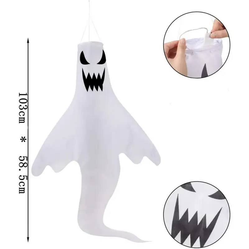 Halloween Large LED Light Hanging Ghost For Halloween Party Home Outdoor Indoor Decoration Glowing Spooky Lamp Horror Props 2024