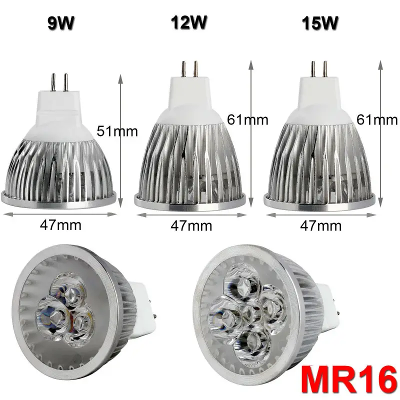 หลอดไฟ LED สปอตไลท์แบบหรี่แสงได้ GU10 E27 MR16 หลอดไฟ 9 วัตต์ 12 วัตต์ 15 วัตต์สปอตไลท์ 220 โวลต์สีขาวอบอุ่น 2700K E12 สีเหลืองอ่อน / สีม่วงสำหรับห้องนอน