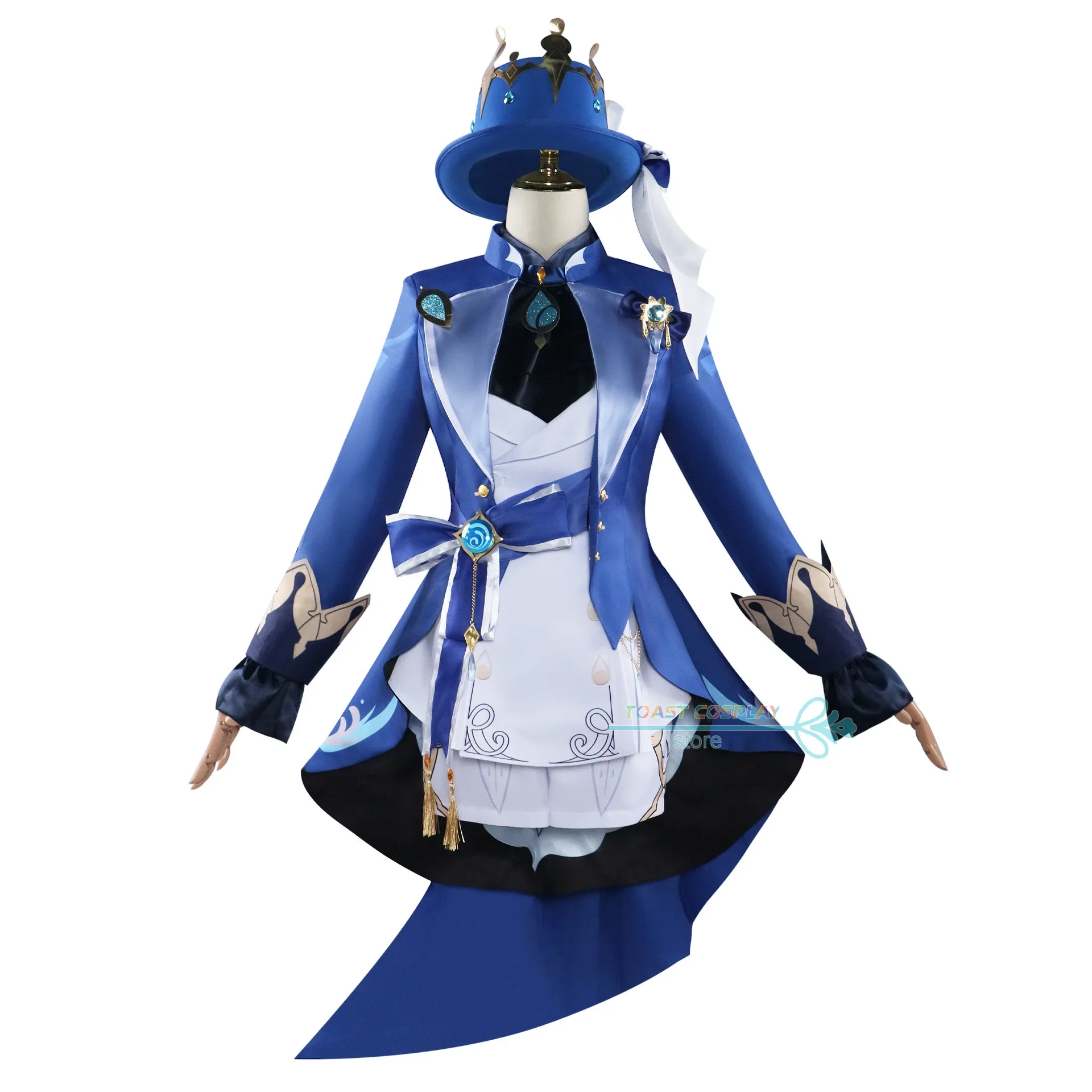 Furina Gioco Cosplay Genshinimpact Focalors Costume Cosplay Abiti Anime Costume da festa Cappello Parrucca Scarpe Set completo Abiti per giochi di ruolo