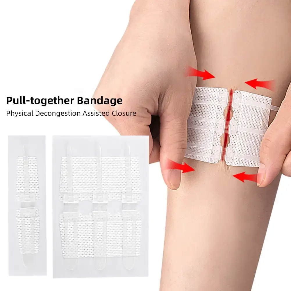 Emergency Laceration Closures Band Zipper Painless Wound Closure Device Suture-free Wound Dressing Closure Strips First Aid Kit