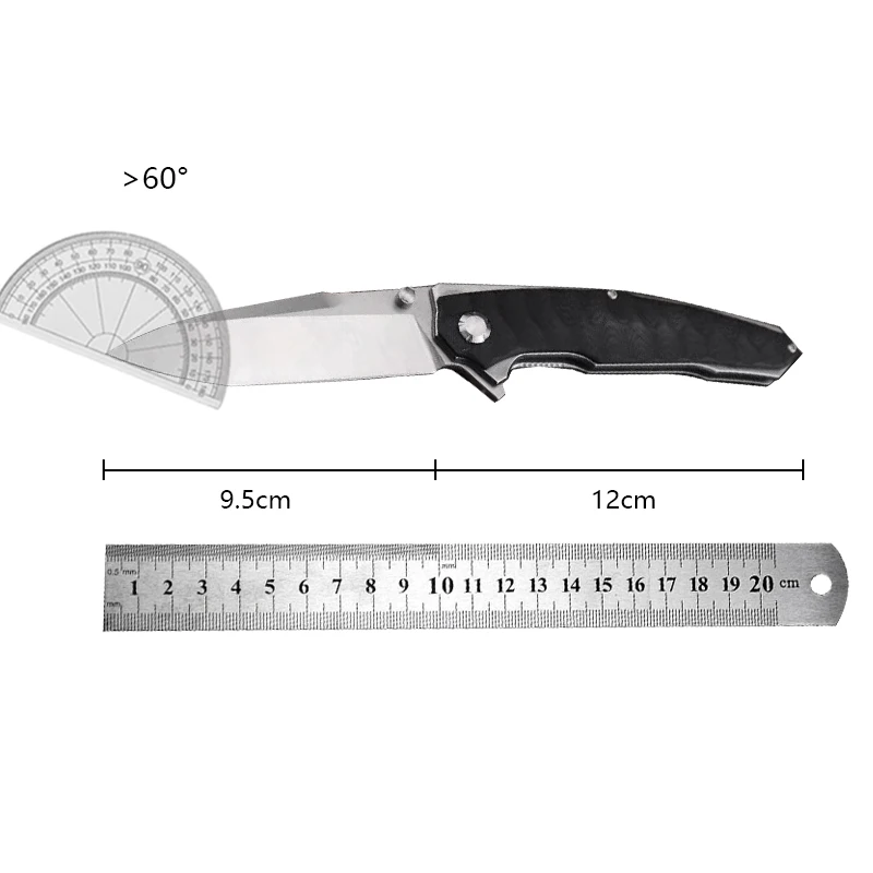 D2 Steel Python G10 Handle Folding Knife Outdoor Pocket Knife Folding Knife Defense Portable Survival Camping Sharp Fruit Knife