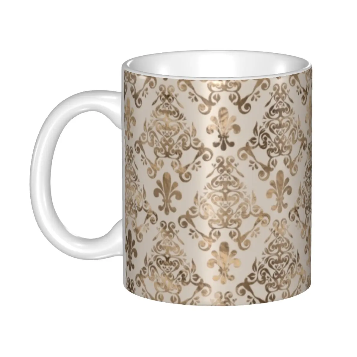 

Fleur De Lis Mug Custom Fleur-De-Lys Lily Flower Ceramic Coffee Mug Creative Gift