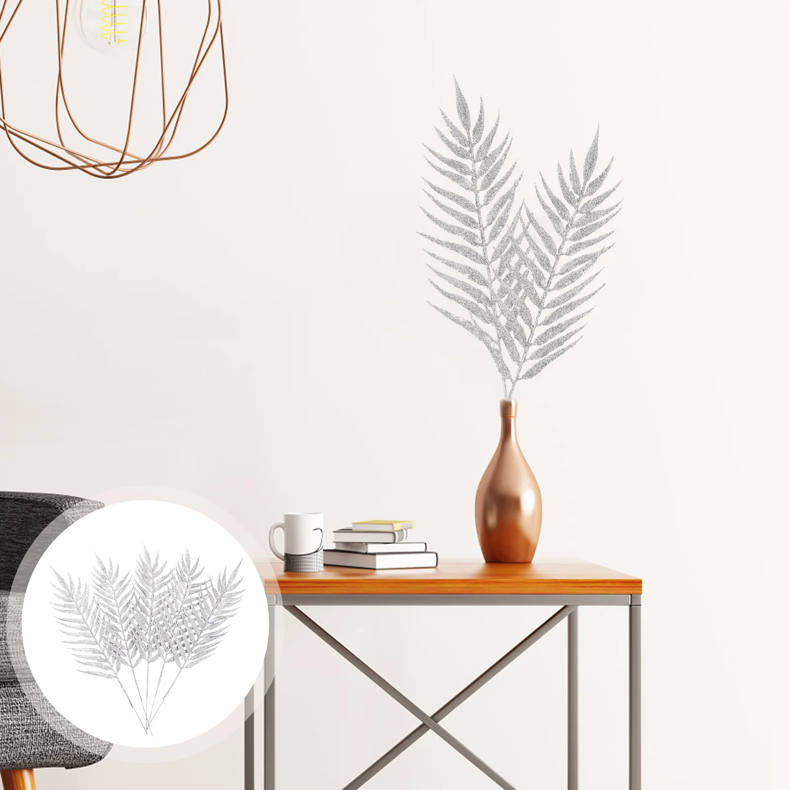 

5Pcs Xmas Leaves Decor Exquisite Flannel Leaves Branches for Festive Home Office Christmas Decoration Ornaments