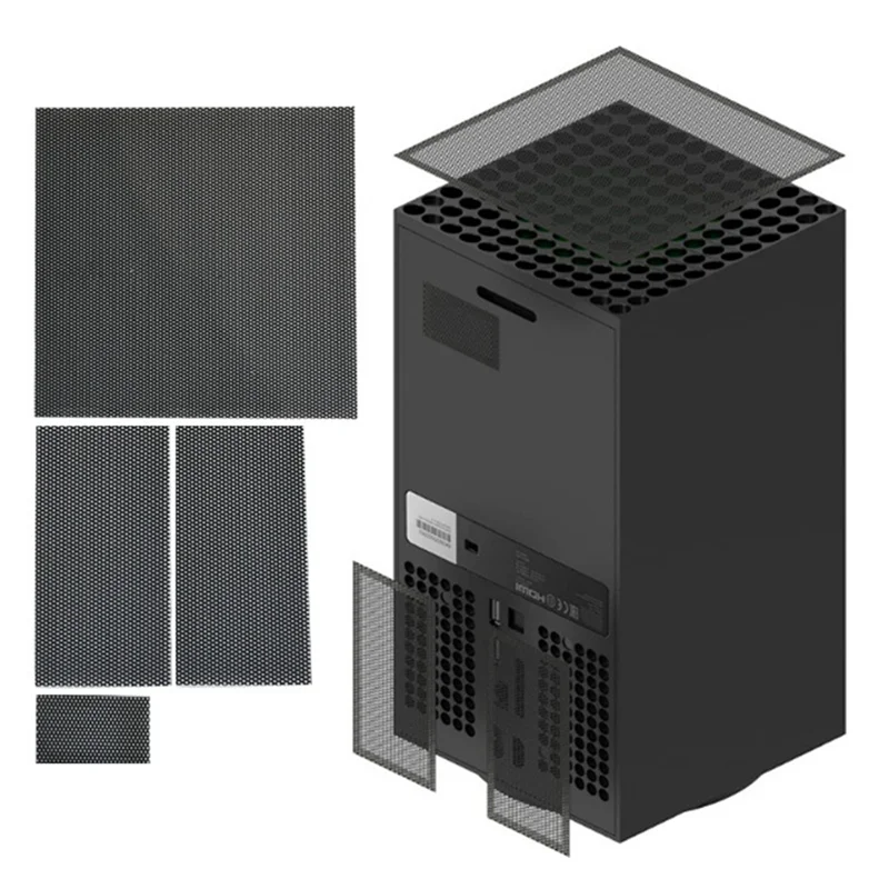 A45U 1Set Cooling Fan Filter Dustproof Cover for Gaming Console Dust Cover Game Host Dustproof for Series