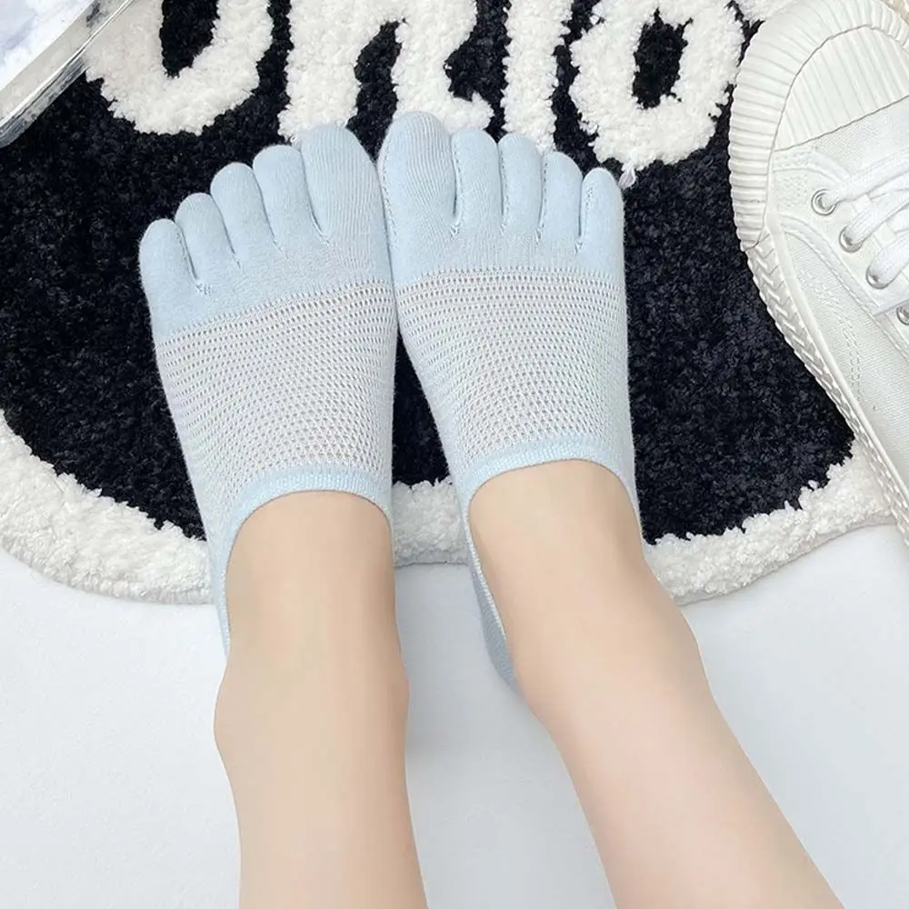 

Elastic Cute Short Socks Hollow Anti-slip Cotton Five Toe Five Finger Socks Female Hosiery Toe Socks Mesh Boat Socks