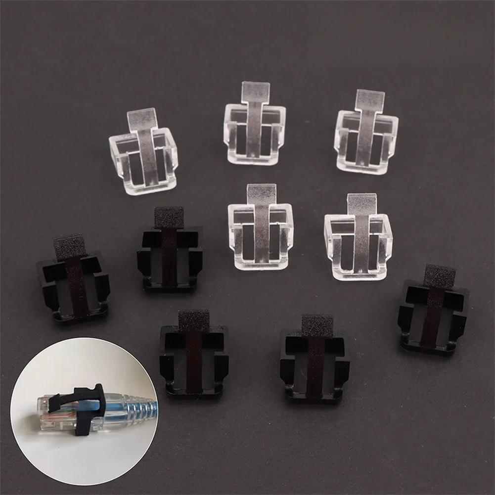 10PCS Network Cable For Crystal Head Buckle Protective Cover Latch For RJ45 Vibration And Shock Resistance