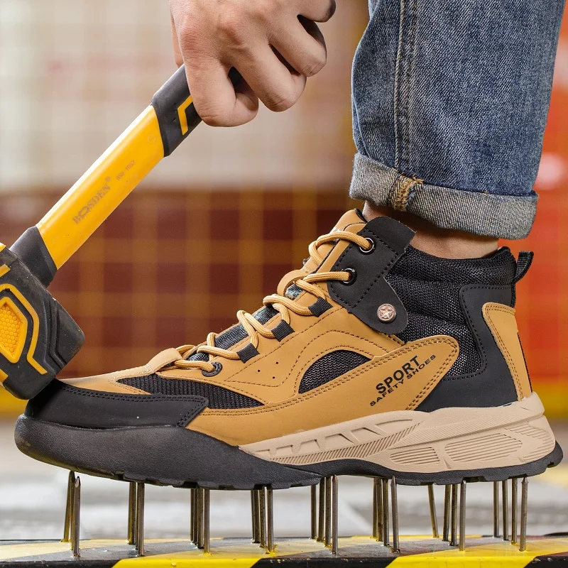 Zapatos de seguridad de gran tamaño 49 para hombre, zapatos de trabajo antipinchazos, zapatos de senderismo para exteriores, zapatillas indestructibles, botas para hombre