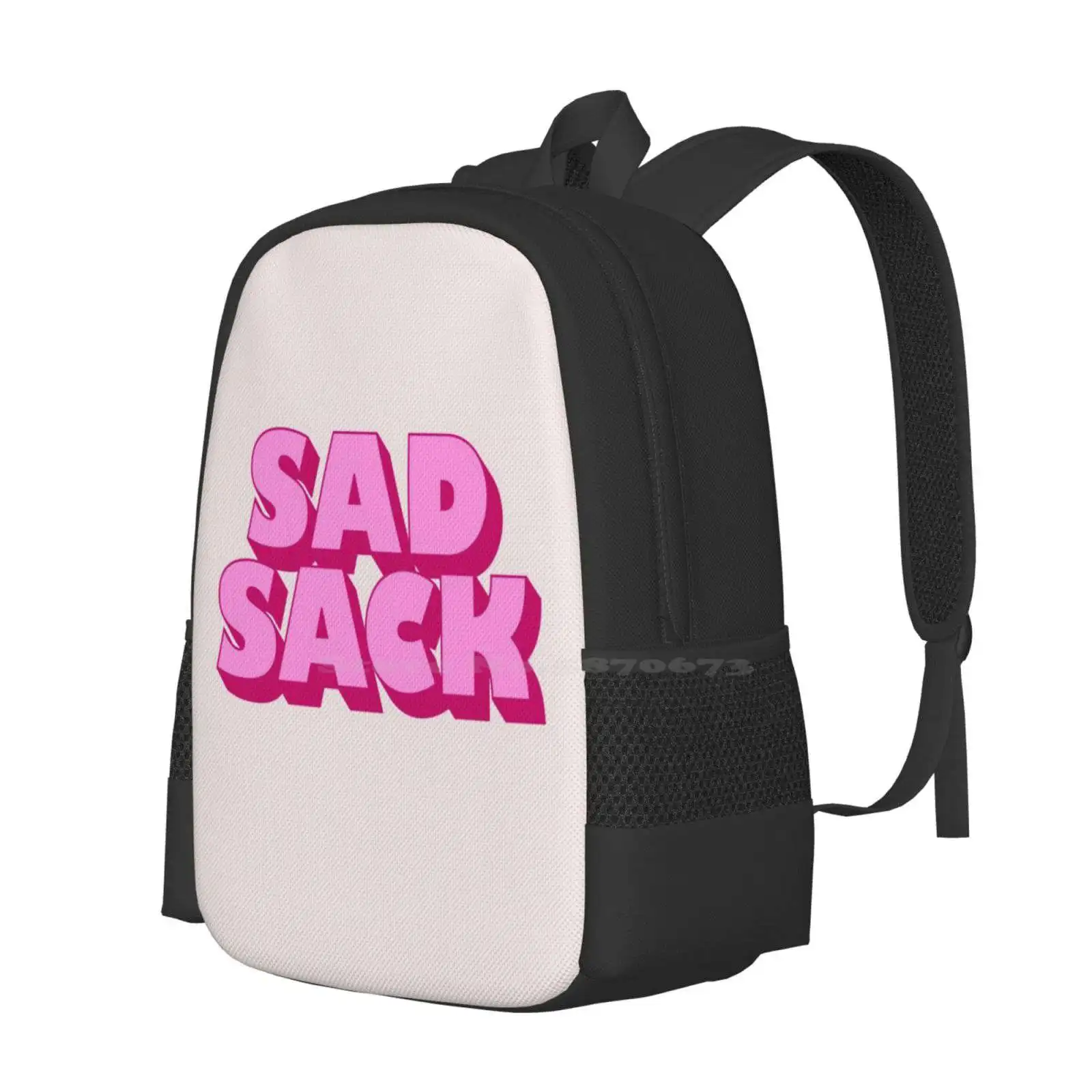 Sad Sack Pattern Design Laptop Travel School Bags Funny Sad Satire Fashion