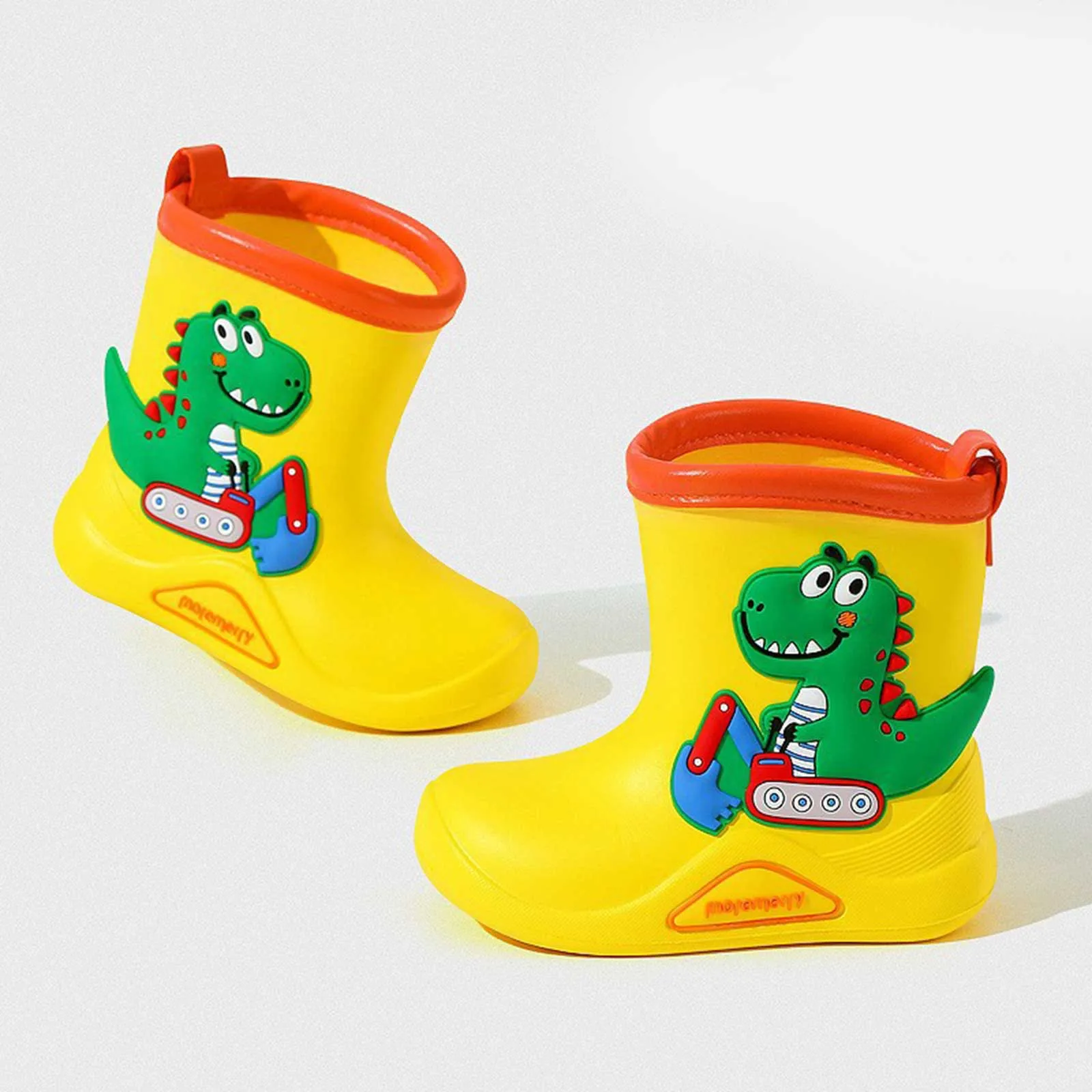 Kids Low Heels Children Rain Boots Non Slip Children Water Shoes Classic Children Rainboots Cartoon Girls Wide with Boots