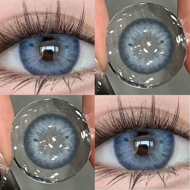 KSSEYE 1 Pair Natural Fashion Color Contact Lenses for Eyes Brown pupils,Blue Contact Lenses Siri Series Cosmetic Lens New style