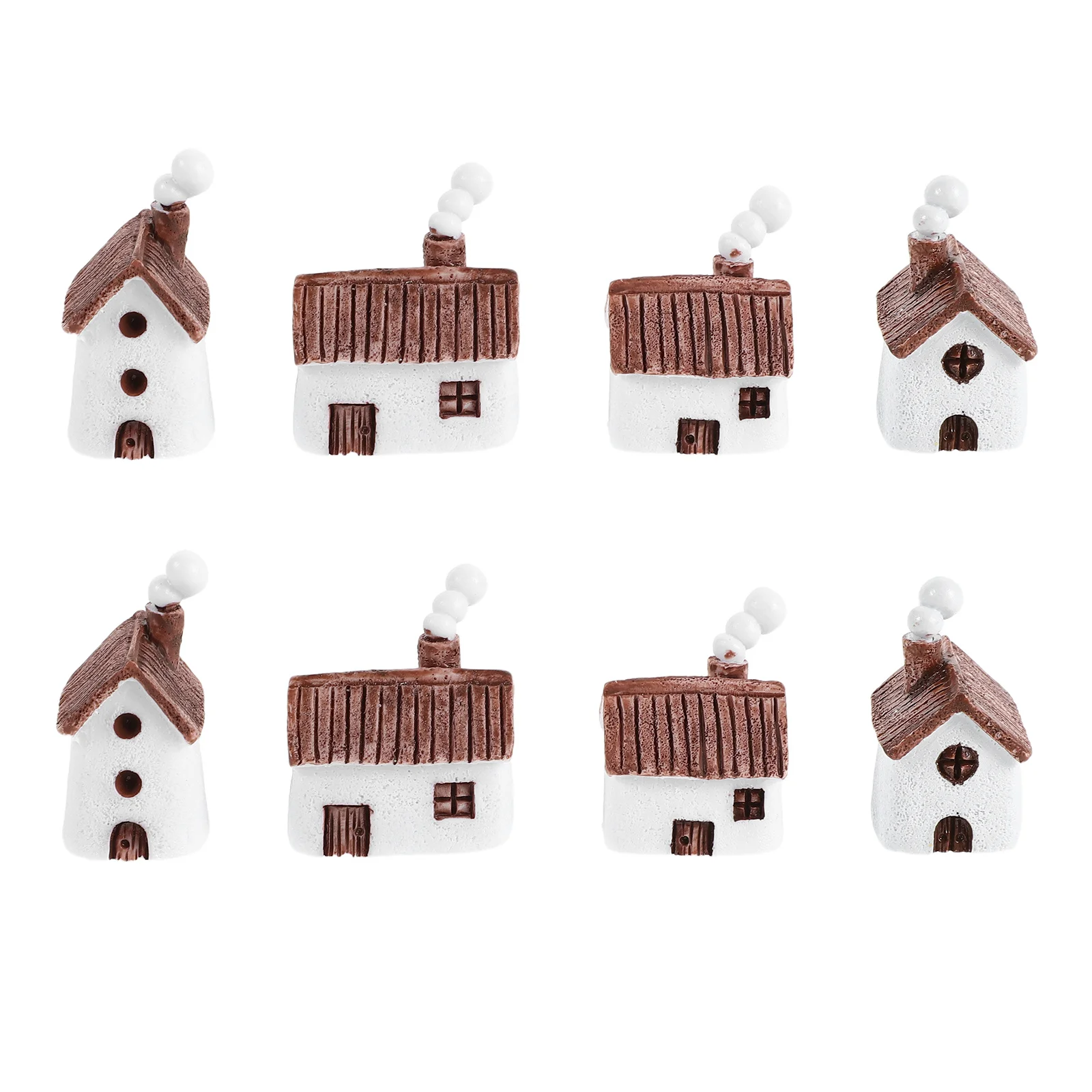 8 pçs micro paisagem decoração casa de pedra em miniatura para jardim de fadas terrário decoração de casa do vintage pequeno ornamento de casa ao ar livre