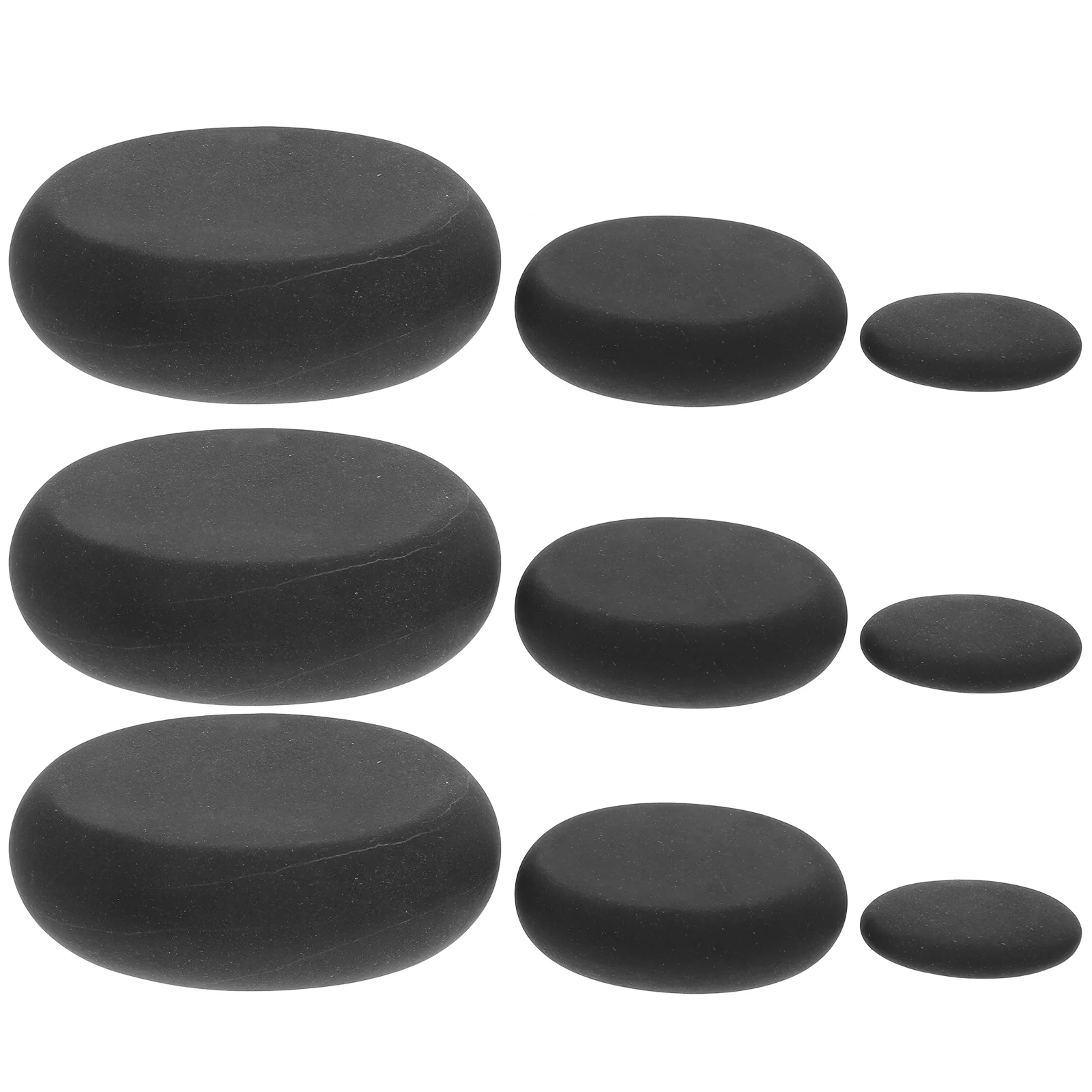 9 Pcs Massage Hot Stone Making Kit Kits Basalt Rock Black Volcanic Stones