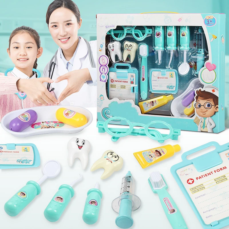 Juego de médicos para niños, casa de juegos de rol para niñas, Kit médico de simulación de Hospital, bolsa de enfermera, regalos de Juguetes