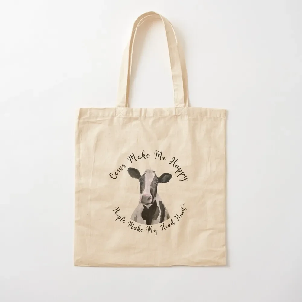 

Cows are better than people Tote Bag large size bags canvas tote custom bags Gift bag Tote Bag