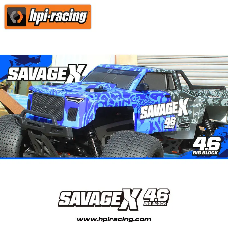 HPI Savage X 4.6GT-6 FLUX 1:8 Remote Control Model Car 4WD Off-Road Vehicle RC Methanol Oil Powered Monster Truck 160585