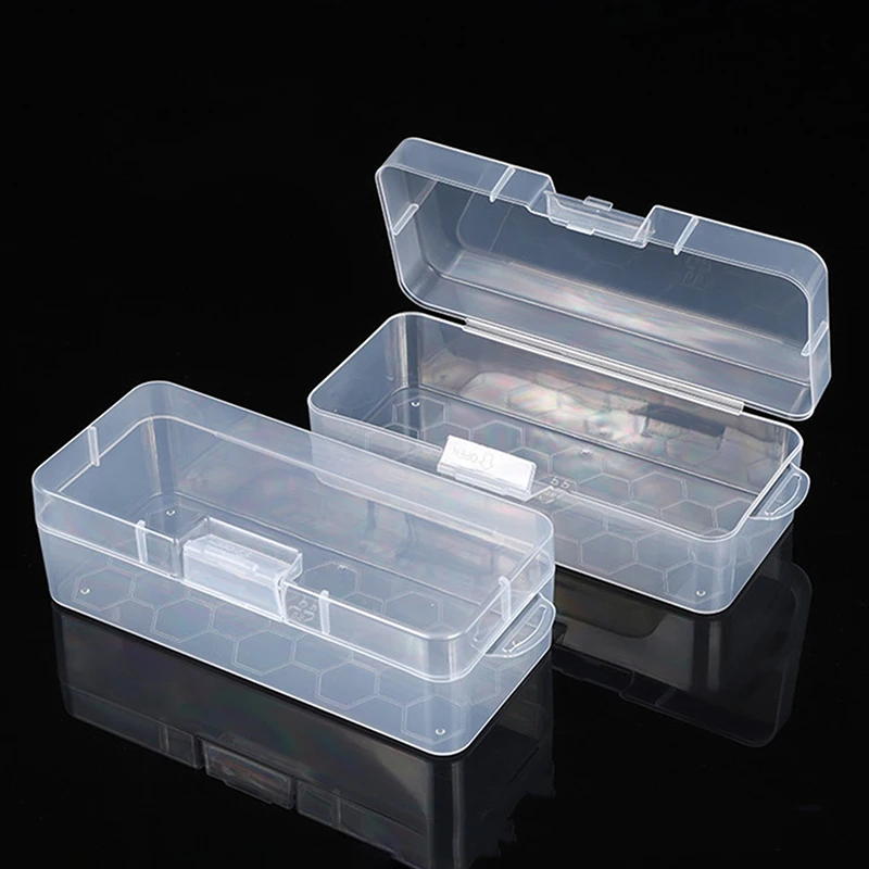 1Pcs Nail Pen Case Box PP Material Transparent Nail Brush Box Pouch Stationery School Pencil Case Supplies Pencil Storage