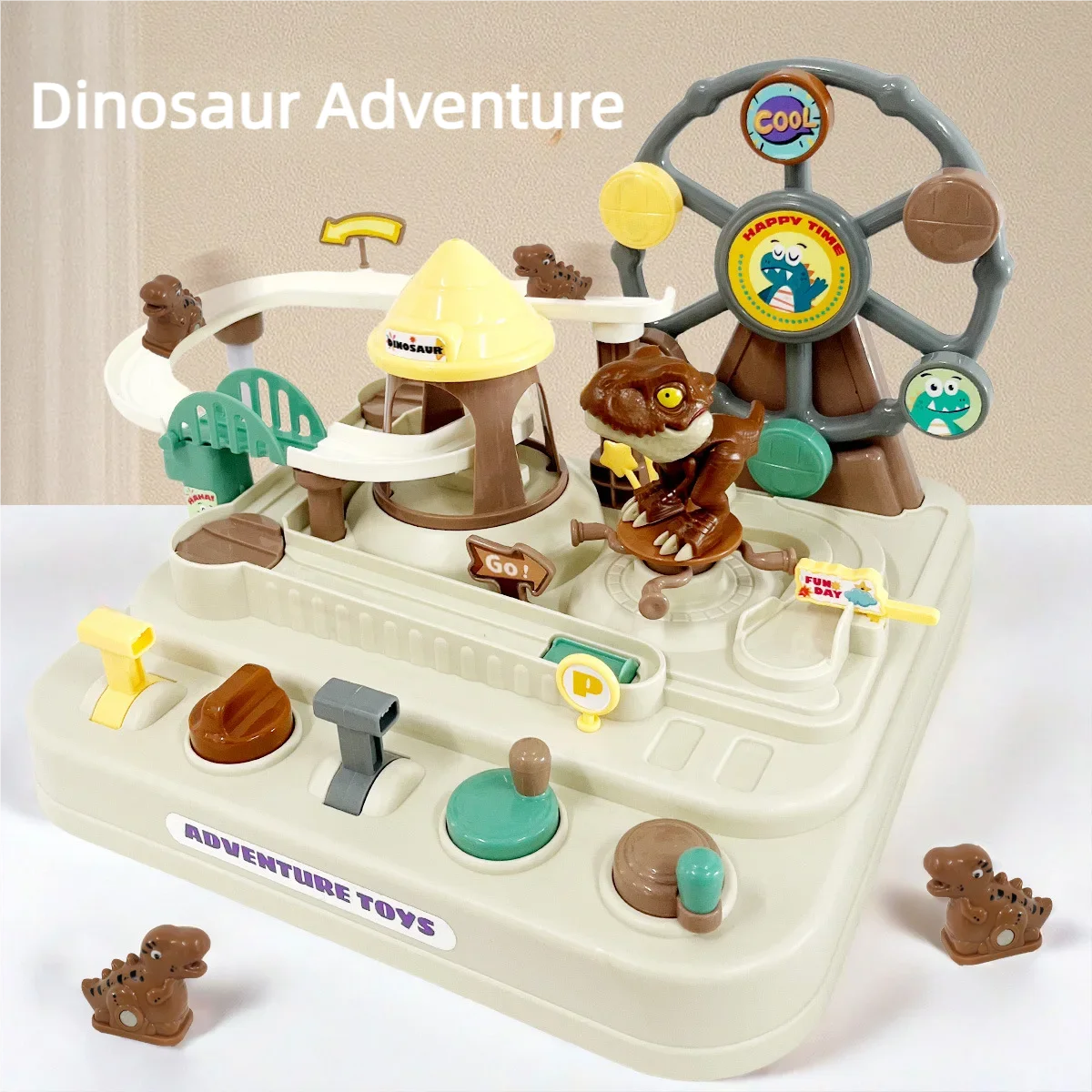 Racing Tracks Cars Toys Model Dinosaur Animals Educational Toys Children Train Track Adventure Brain Mechanical Interactive Game