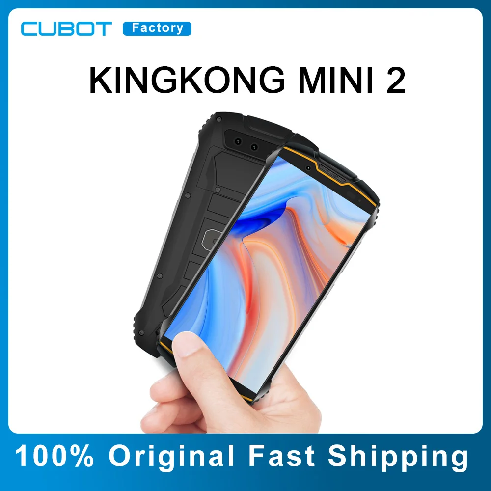 CUBOT-Smartphone Kingkong Mini 2 4, Téléphone Portable Robuste, Android 10, SIM Touriste, 4G, 3000mAh, 3 Go + 32 Go, Caméra 13MP, Reconnaissance Faciale