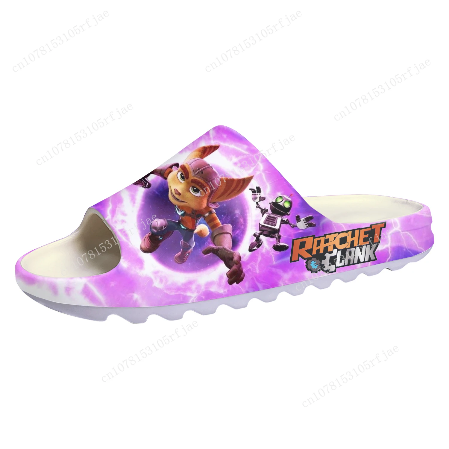 

Ratchet & Clank Rift Apart Soft Sole Sllipers Cartoon Game Mens Womens Teenager Home Clogs Custom Water Shoes on Shit Sandals