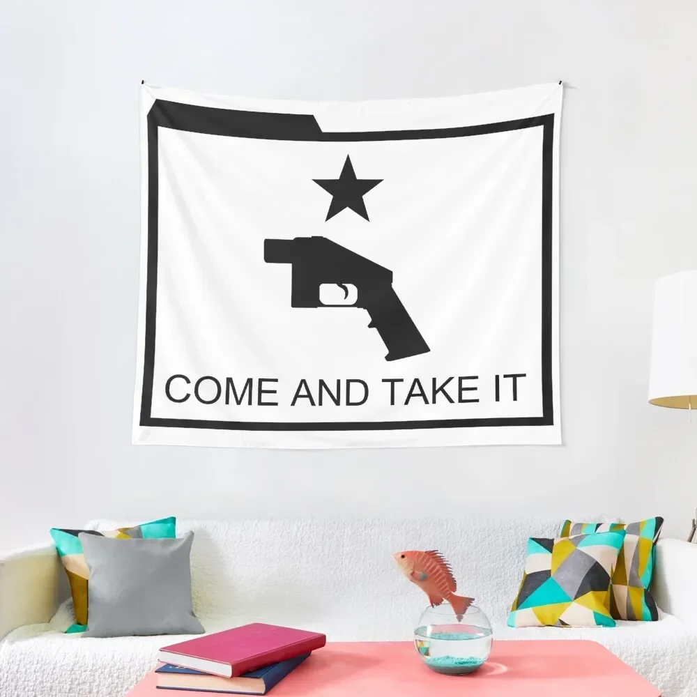 

Come and Take It Ghost Gun File Flag Tapestry House Decor Room Decorating Aesthetic Tapestry