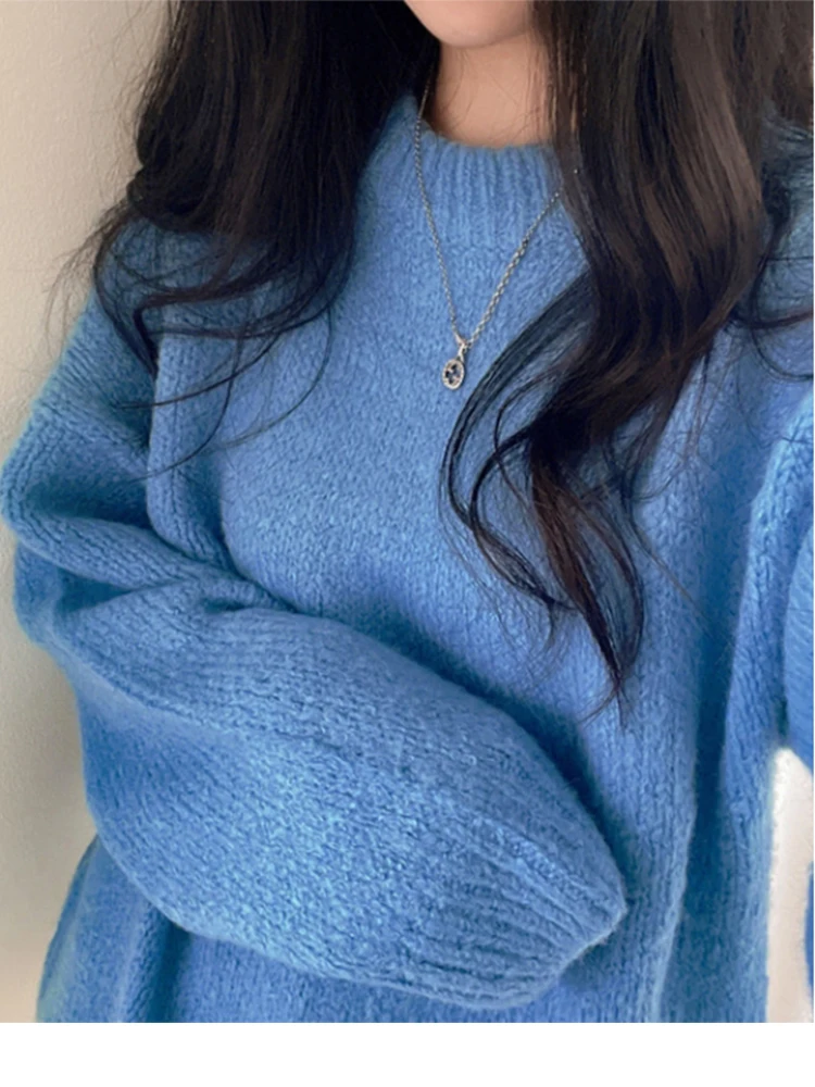 Maglione lavorato a maglia pullover con paillettes ricamate girocollo per il tempo libero 2024 autunno nuovo abbigliamento da donna alla moda