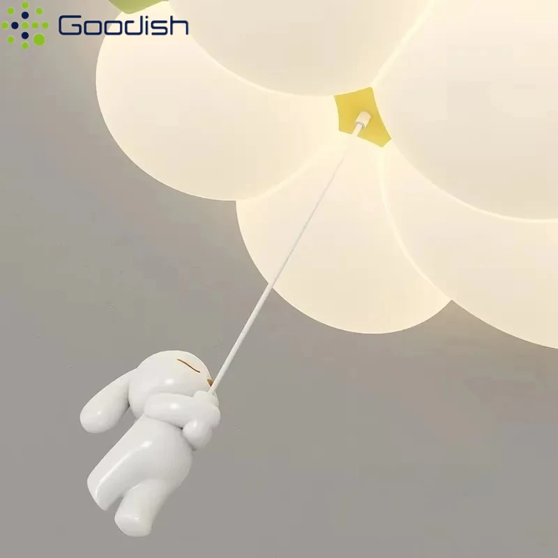 Fleur nordique LED plafonniers lapin lampes suspendues enfants filles garçon chambre pour chambre d'enfants étude romantique décoration de la maison