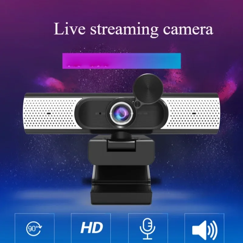 

Portable Full HD 1080P Webcam PC Laptop Auto Focus Webcam Live Streaming Flexible with Microphone Live Broadcast withLight