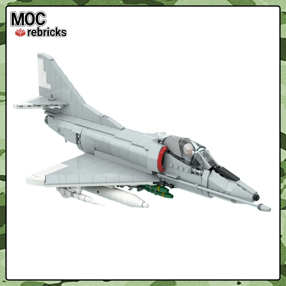 MOC Military Series American A-4E Skyhawk Air Force Weapons Mini Building Block Model Bricks DIY Popular Toy Kid Christmas Gifts