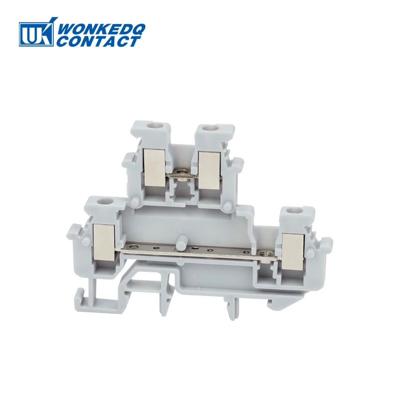 10Pcs Vis MBKKB-2.5 Double Niveau Din Rail Terminal nuits, 2.5 mm² Fil Connecteur, Universel rajeun-Through Plug 2 Couche MBKKB2.5