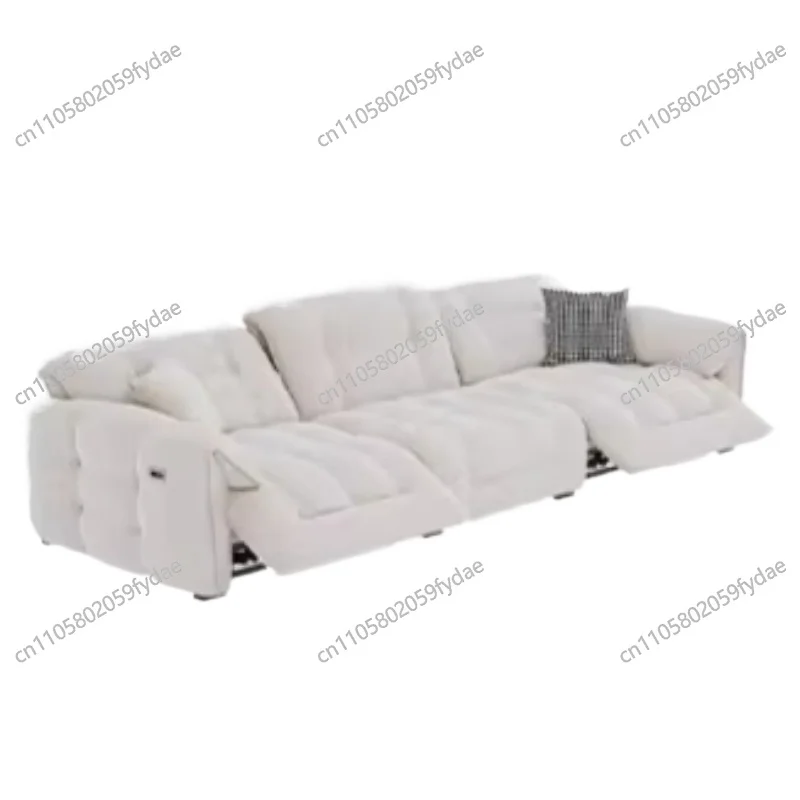 Beige Fabric Electric Sofa Loveseat Full Size Sleeper Recliner Sofa Living Room Luxury Relax Divano Moderno Furniture Home