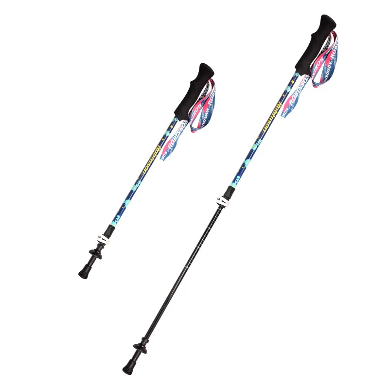 

Children's Mountaineering Pole Carbon Fiber Outer Lock Ultra-light Short Outer Lock Portable Teenage Walking Stick