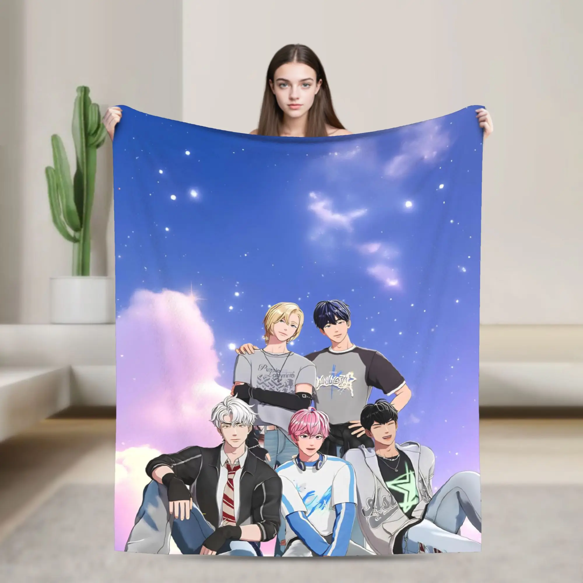 Kpop PLAVE Caligo pt  Blanket  Travel Flannel Throw Blanket For Bedroom Super Warm Custom Quality Bedspread Gift Idea