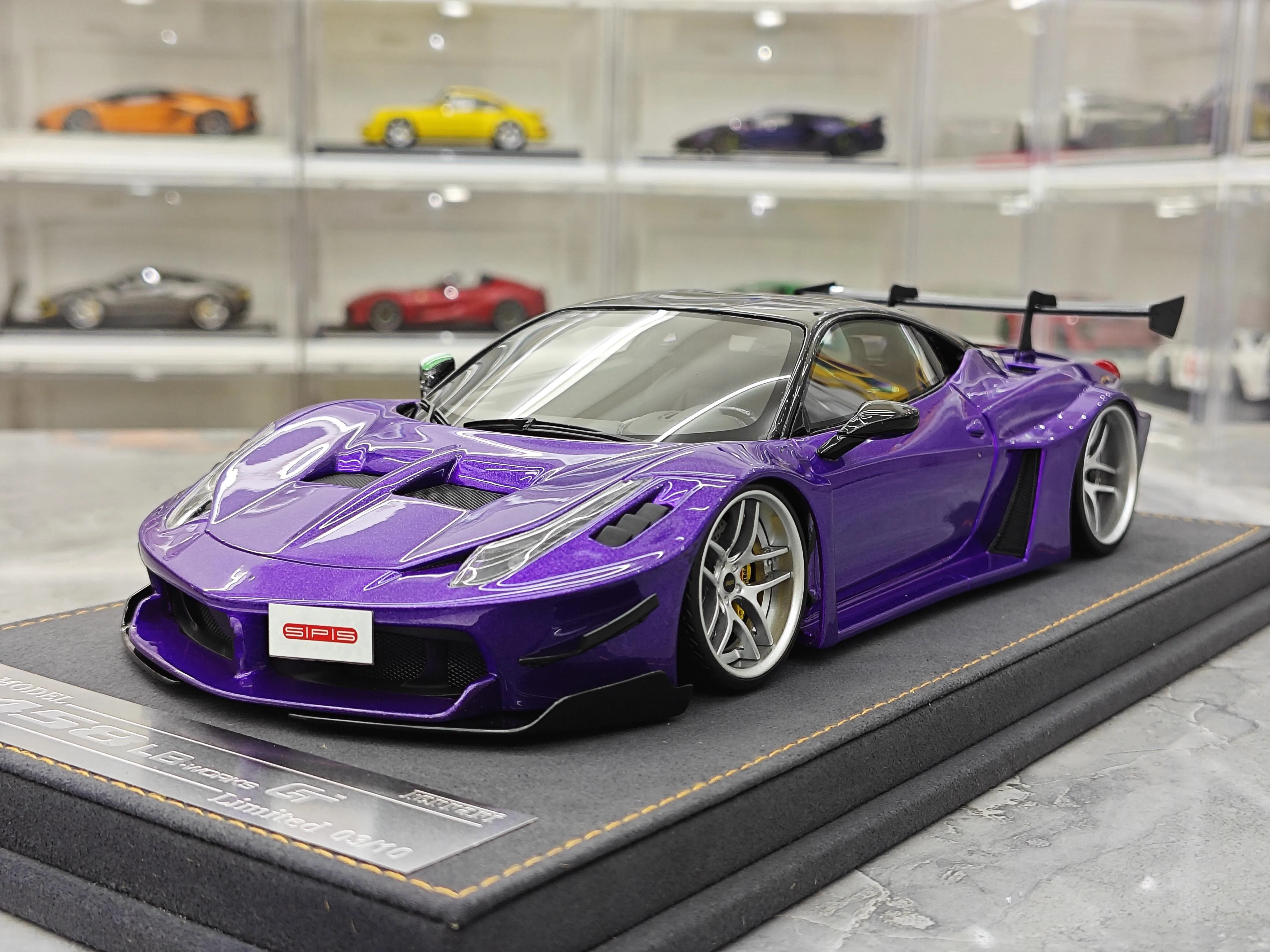 

МОДЕЛЬ ARES 1:18 458 LB GT, фиолетовая имитация, ограниченная серия, смола, металл, статическая модель автомобиля, игрушка в подарок