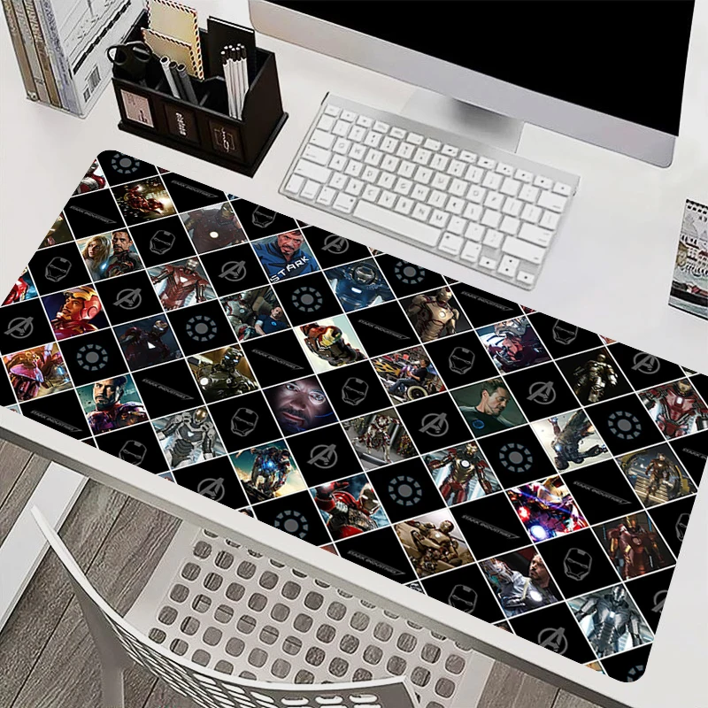 Marvel Iron Man 900x400 Mouse Pad Office PC Anime Gaming Accessories Desktop Mouse Mat Laptop Gamer Extend Table Mat XXL Carpet