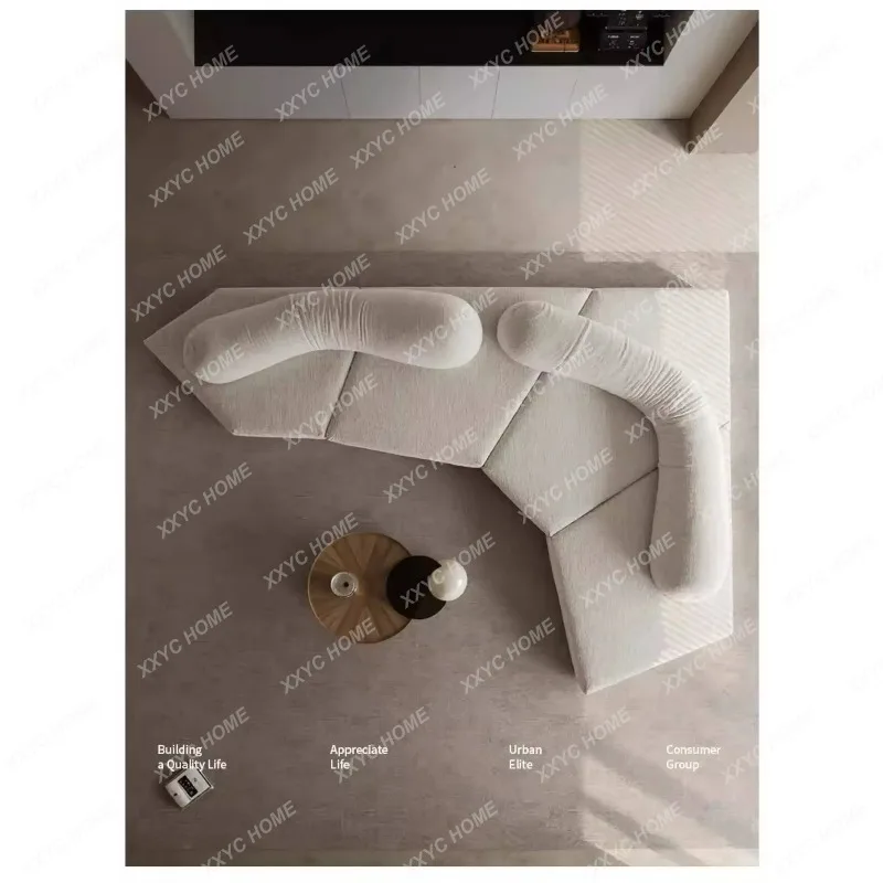 XX Fabric  minimalist creative module combination villa living room modern special-shaped double-sided sofa