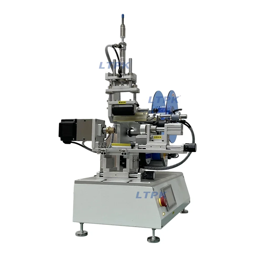Semi-automatic High Speed Desktop Rotary  Muti-angle Plastic Fat Round Plastic Glass Self Adhesive  Bottle Labeling Machine
