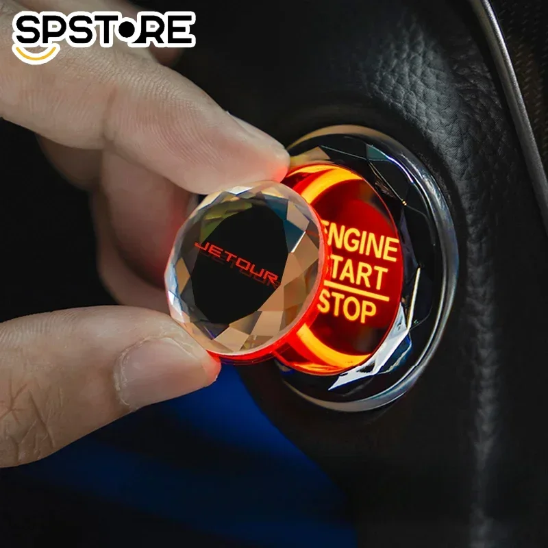 For Chery Jetour X70plus X90 Pro X95 Car One-click Start Button Decorative Sticker Crystal Protective Cover Auto Accessories