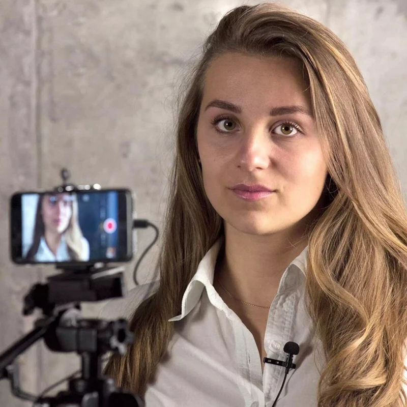 Mini micrófono tipo C/3,5mm para S H X Lavalier, micrófono de grabación con Clip